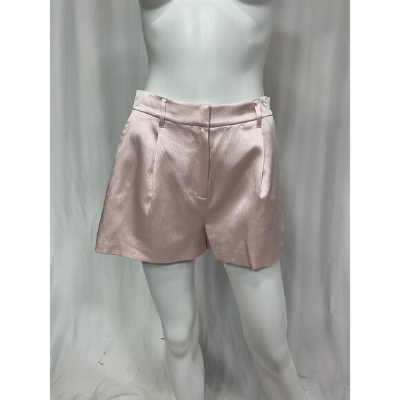 Loveshackfancy 'Perdita' Pink Silk Short Size 2 - Picture 2 of 5